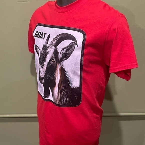 3Forty tee shirt red goat crewneck regular fit s/s - Picture 4 of 4